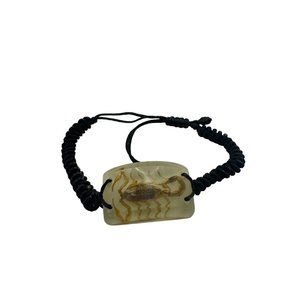 Real Scorpion Encased in Resin Bracelet with Glow in the Dark Background